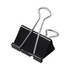 Universal Binder Clips in Zip-Seal Bag, Mini, Black/Silver, 144/Pack (UNV10199VP)