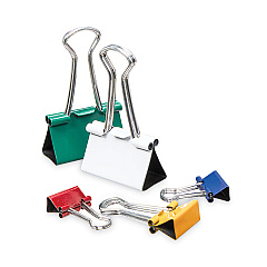 Universal Binder Clips in Dispenser Tub, Assorted Sizes and Colors, 30/Pack (UNV31026)