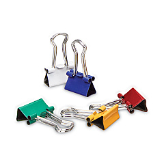 Universal Binder Clips in Dispenser Tub, Mini, Assorted Colors, 60/Pack (UNV31027)