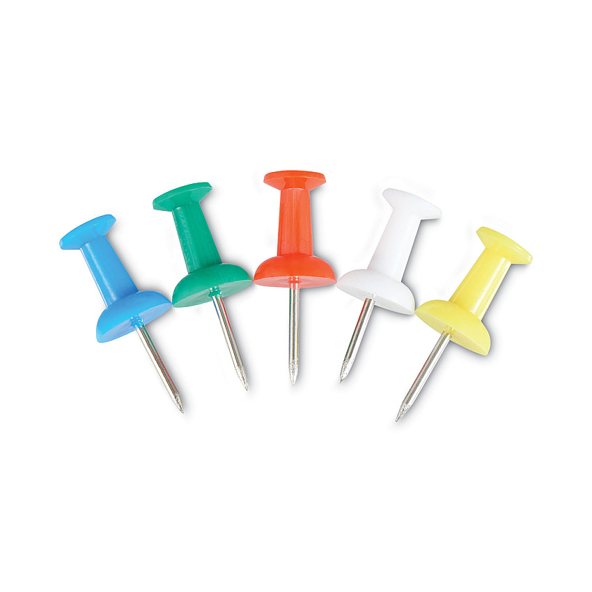 Universal Colored Push Pins, Plastic, Assorted, 3/8", 400/Pack (UNV31314)