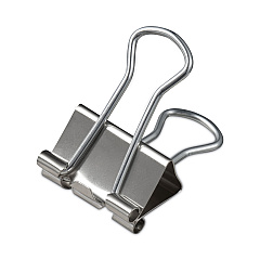 Universal Binder Clips in Dispenser Tub, Small, Silver, 40/Pack (UNV11240)