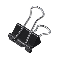 Universal Binder Clips in Zip-Seal Bag, Medium, Black/Silver, 36/Pack (UNV10210VP)