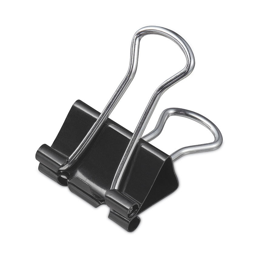 Universal Binder Clips, Small, Black/Silver, 36/Pack (UNV10200VP3)
