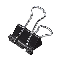Universal Binder Clips in Zip-Seal Bag, Small, Black/Silver, 144/Pack (UNV10200VP)
