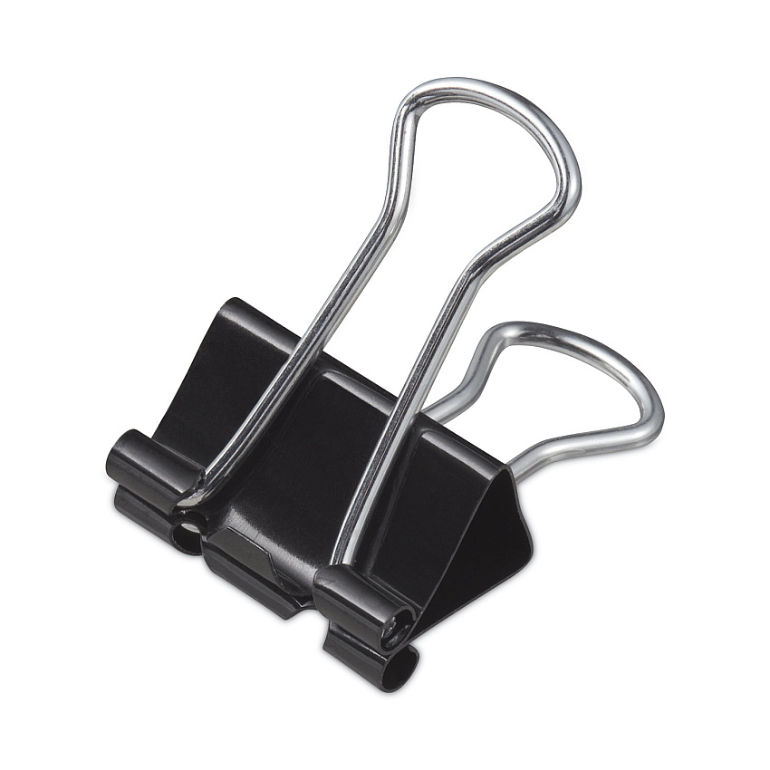 Universal Binder Clips in Zip-Seal Bag, Small, Black/Silver, 144/Pack (UNV10200VP)