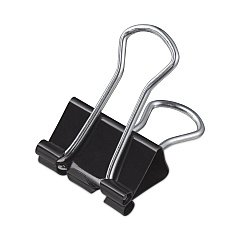 Universal Binder Clips, Small, Black/Silver, Dozen (UNV10200)