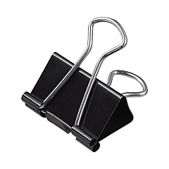 Universal Binder Clips, Mini, Black/Silver, 36/Box (UNV10199VP3)