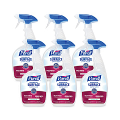 PURELL Foodservice Surface Sanitizer, Fragrance Free, 32 oz Capped Bottle with Spray Trigger Included in Carton, 6/Carton (334106CT)