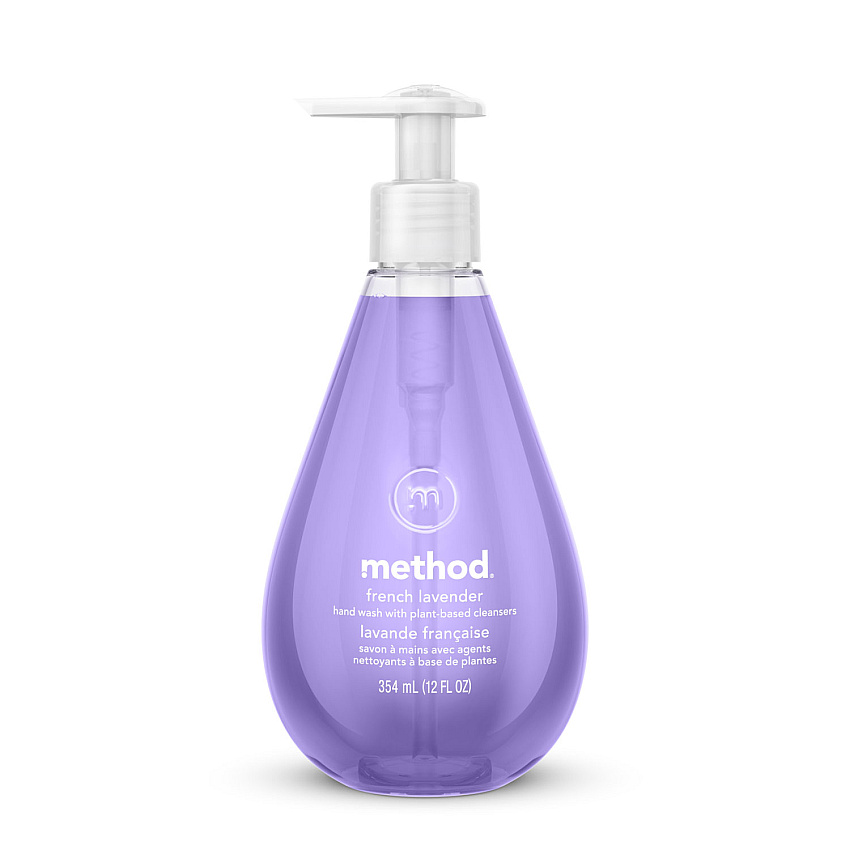 Method Gel Hand Wash, French Lavender, 12 oz Pump Bottle, 6/Carton (00031CT)