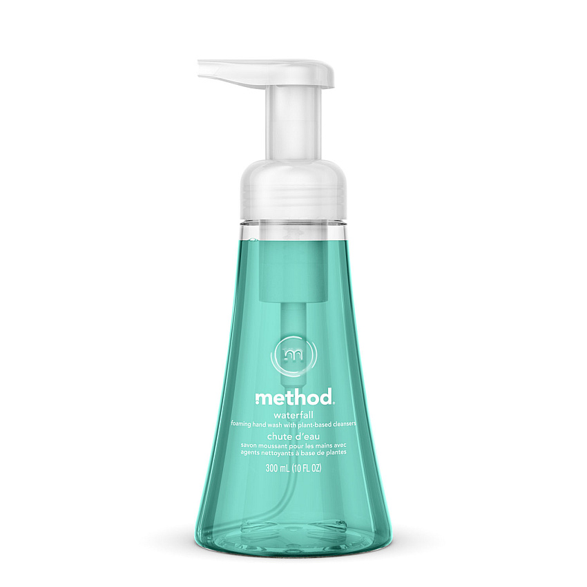 Method Foaming Hand Wash, Waterfall, 10 oz Pump Bottle, 6/Carton (01160)