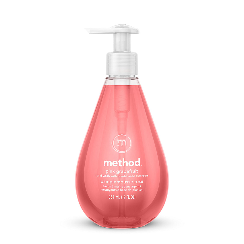 Method Gel Hand Wash, Pink Grapefruit, 12 oz Pump Bottle (00039)