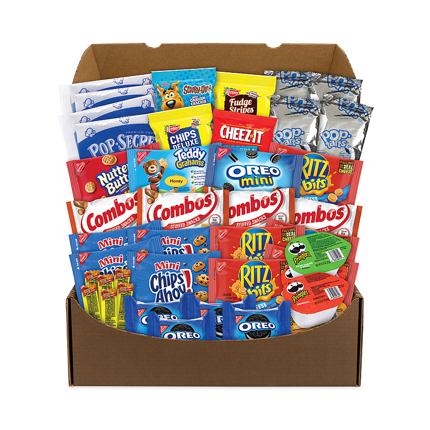 Snack Box Pros Quarantine Snack Box, 42 Assorted Snacks, 5 lb Box (70000085)