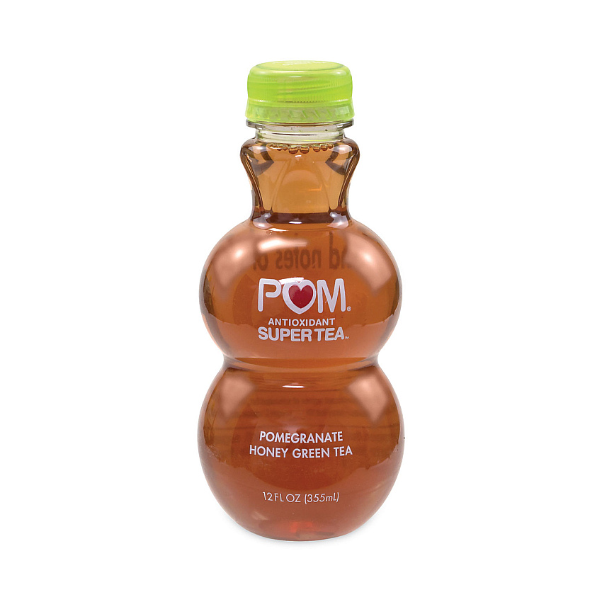 POM Wonderful Antioxidant Super Tea, Pomegranate Honey Green Tea, 12 oz Bottles, 6/Pack (30700049)