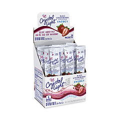 Crystal Light On-The-Go Sugar-Free Drink Mix, Wild Strawberry Energy, 0.12oz Single-Serving, 30/Pk, 2 Pk/Bx (30700158)
