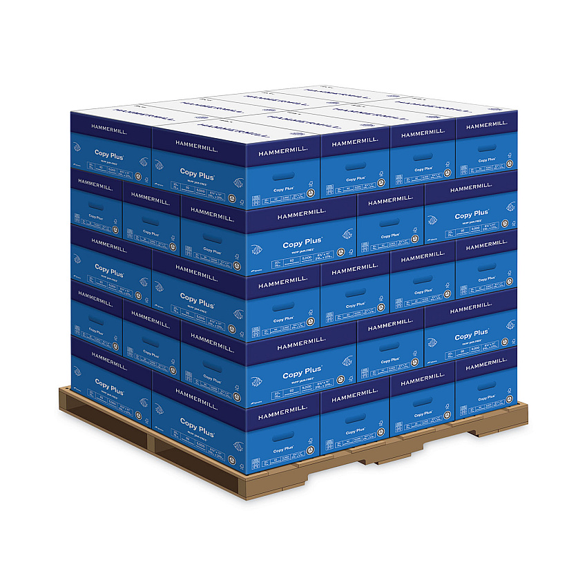 Hammermill Copy Plus Print Paper, 92 Bright, 20 lb Bond Weight, 8.5 x 11, White, 500 Sheets/Ream, 10 Reams/Carton, 40 Cartons/Pallet (105007PLT)