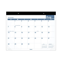 AT-A-GLANCE Academic Large Print Desk Pad, 21.75 x 17, White/Blue Sheets, 12 Month (July to June): 2022 to 2023 (SKLPAY32)