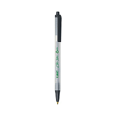 BIC ReVolution Ballpoint Pen, Retractable, Medium 1 mm, Black Ink/Semi-Clear Barrel, 48/Pack (CSEM48BK)