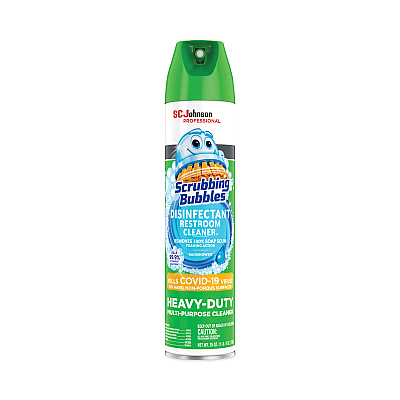 Scrubbing Bubbles Disinfectant Restroom Cleaner II, Rain Shower Scent, 25 oz Aerosol Spray (313358EA)