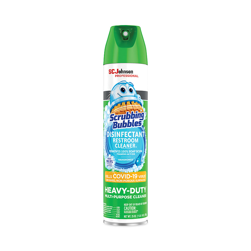 Scrubbing Bubbles Disinfectant Restroom Cleaner II, Rain Shower Scent, 25 oz Aerosol Spray (313358EA)