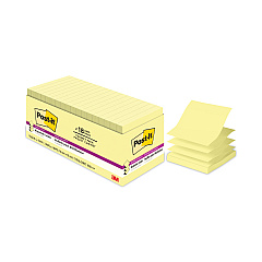 Post-it Dispenser Notes Super Sticky Pop-up 3 x 3 Note Refill, Cabinet Pack, 3" x 3", Canary Yellow, 90 Sheets/Pad, 18 Pads/Pack (R33018SSCYCP)
