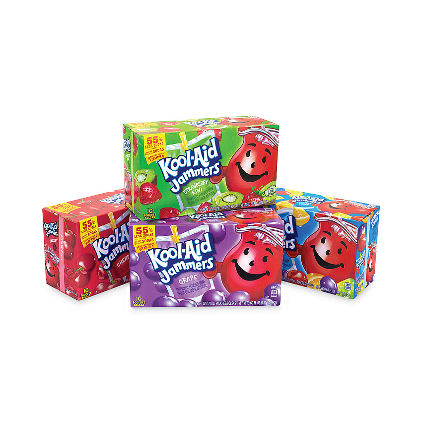 Kool-Aid Jammers Juice Pouch Variety Pack, 6 oz Pouch, 40/Pack (22000775)