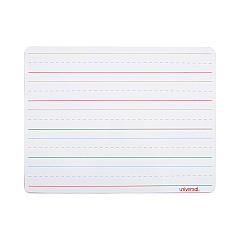 Universal Lap/Learning Dry-Erase Board, Lined, 11 3/4" x 8 3/4", White, 6/Pack (UNV43911)