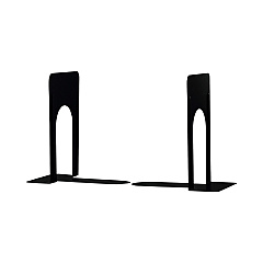 Universal Economy Bookends, Standard, 5.88 x 8.25 x 9, Heavy Gauge Steel, Black, 1 Pair (UNV54091)
