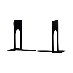 Universal Economy Bookends, Nonskid, 5.88 x 8.25 x 9, Heavy Gauge Steel, Black, 1 Pair (UNV54095)