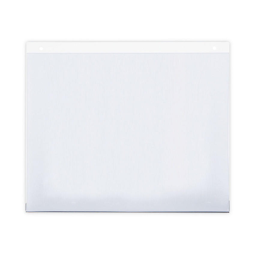 Universal Wall Mount Sign Holder, 11 x 8.5, Horizontal, Clear, 2/Pack (UNV76883)