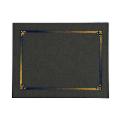 Universal Certificate/Document Cover, 8.5 x 11; 8 x 10; A4, Black, 6/Pack (UNV76895)