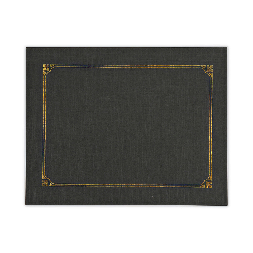 Universal Certificate/Document Cover, 8.5 x 11; 8 x 10; A4, Black, 6/Pack (UNV76895)