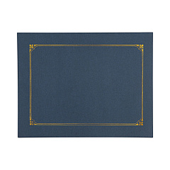 Universal Certificate/Document Cover, 8.5 x 11; 8 x 10; A4, Navy, 6/Pack (UNV76897)