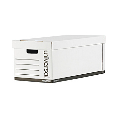 Universal Medium-Duty Easy Assembly Storage Box, Letter Files, White, 12/Carton (UNV95220)