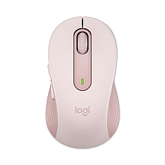 Logitech Signature M650 Wireless Mouse, 2.4 GHz Frequency, 33 ft Wireless Range, Medium, Right Hand Use, Rose (910006251)