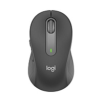 Logitech Signature M650 for Business Wireless Mouse, 2.4 GHz Frequency, 33 ft Wireless Range, Medium, Right Hand Use, Graphite (910006272)