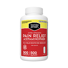 Berkley Jensen Extra Strength Acetaminophen Tablets 500 mg, 500/Bottle (22000629)