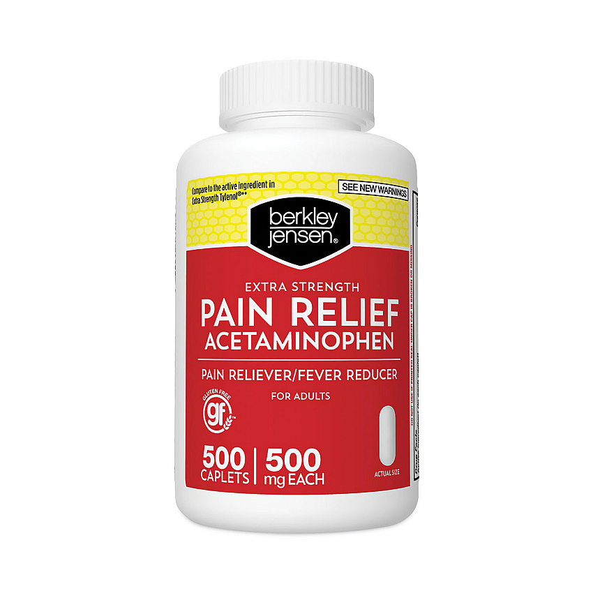 Berkley Jensen Extra Strength Acetaminophen Tablets 500 mg, 500/Bottle (22000629)
