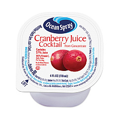 Ocean Spray Cranberry Juice Drink, Cranberry, 4 oz Cup, 18/Box (30700003)