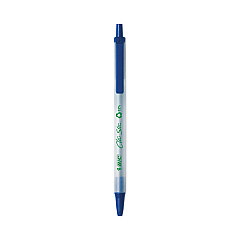 BIC ReVolution Ballpoint Pen, Retractable, Medium 1 mm, Blue Ink/Semi-Clear Barrel, 48/Pack (CSEM48BE)