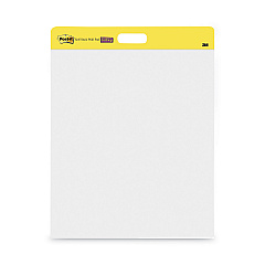 Post-it Easel Pads Super Sticky Self-Stick Wall Pad, Unruled, 20 x 23, White, 20 Sheets/Pad, 2 Pads/Pack, 2 Packs/Carton (566)