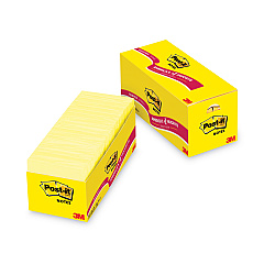 Post-it Notes Original Pads in Canary Yellow, Cabinet Pack, 3" x 3", 90 Sheets/Pad, 18 Pads/Pack (65418CP)