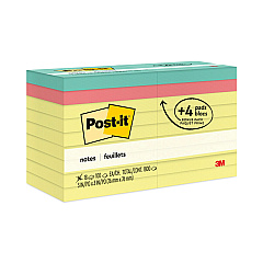 Post-it Notes Original Pads Assorted Value Pack, 3 x 3, (14) Canary Yellow, (4) Poptimistic Collection Colors, 100 Sheets/Pad, 18 Pads/Pack (654144B)