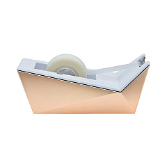 Scotch Facet Design One-Handed Dispenser with One Roll of Tape, 1" Core, Plastic, Copper (C17CP)
