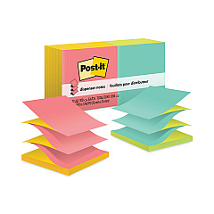 Post-it Dispenser Notes Original Pop-up Refill, Poptimistic Collection Alternating-Color Value Pack, 3" x 3", 100 Sheets/Pad, 12 Pads/Pack (R330NALT)