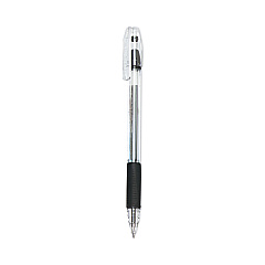 Pilot EasyTouch Ballpoint Pen, Stick, Medium 1 mm, Black Ink, Clear Barrel, Dozen (32010)