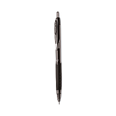 uni-ball Signo 207 Needle Point Gel Pen, Retractable, Medium 0.7 mm, Black Ink, Smoke/Black Barrel, 4/Pack (1738430)
