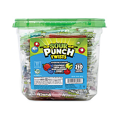 Sour Punch Twists, Variety, 2.59 lb Tub, Approx. 210 Pieces (20916848)