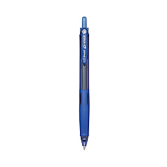 Pilot G-Knock BeGreen Gel Pen, Retractable, Fine 0.7 mm, Blue Ink, Blue Barrel, Dozen (31507)