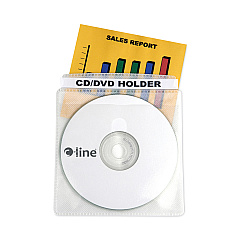 C-Line Deluxe Individual CD/DVD Holders, 50/BX (61988)