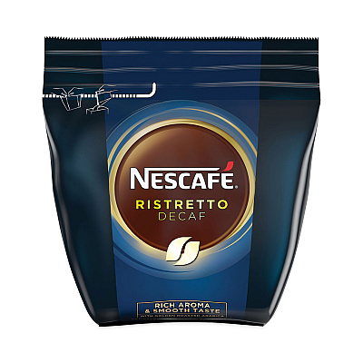Nescafe Ristretto Decaffeinated Blend Coffee, 8.8 oz Bag, 4/Carton (86213CT)